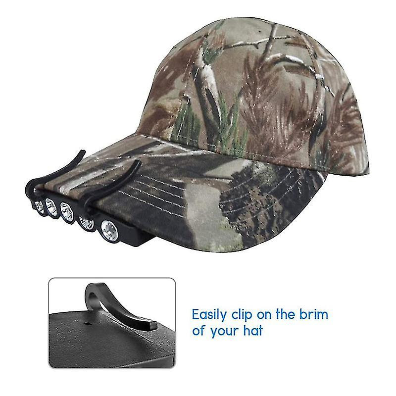 5led Clip Cap Light Hat Light Hat Light Fishing Headlight Night Fishing Light With Battery