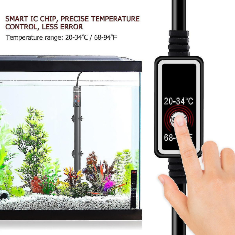 400w Fish Tank Heating Rod avec thermomètre et affichage numérique LED Plongée Aquarium Heater Titanium Heating Rod