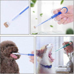 Pet Medicine Dispenser with 2 Soft Silicone Tips Feeding Kit for Dogs Cats Baby Animals