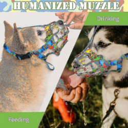 Muselière pour chien, muselière en silicone pour petits chiens de taille moyenne, muselière à cage souple pour [...]