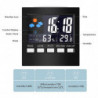 Digital Display Thermometer Humidity Clock Temperature Monitor Alarm