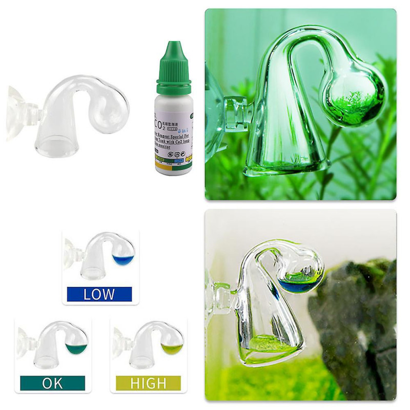 Fish Tank Co2 Monitor Glass Drop Checker Ph Long Term Indicator Monitor