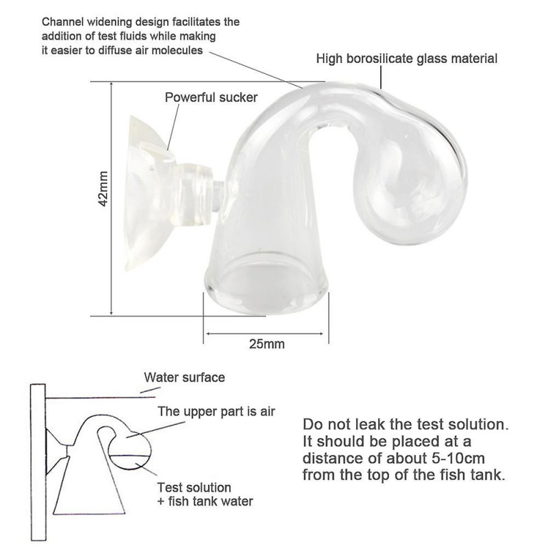 Fish Tank Co2 Monitor Glass Drop Checker Ph Long Term Indicator Monitor