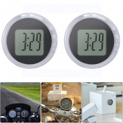 Horloge de moto de 2-pack, universal digital étanche et antichoc Stick sur horloge de moto, stick sur horloge numérique