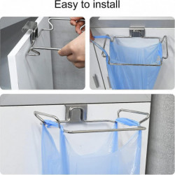 Hanging Trash Bag Holder, Stainless Steel Door Back Garbage Bag Rubbish Bag Hanger For Kitchen Cupboard Cabinets [...]