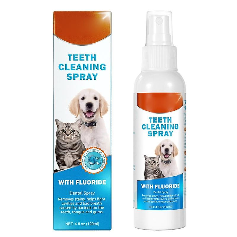 Pet Dental Spray For Dogs Cats Freshen Breath No Brushing For Bad Breath