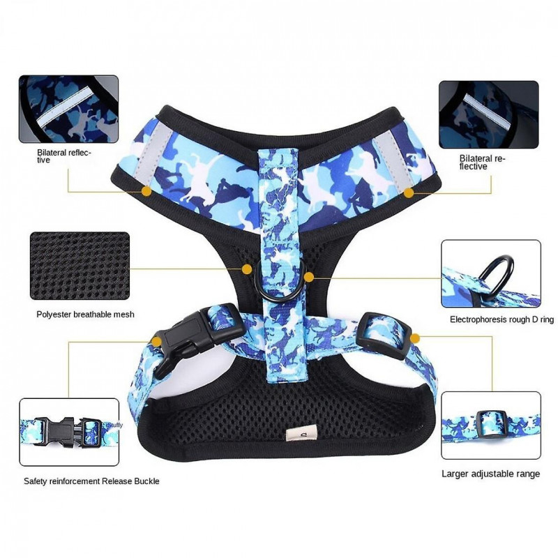 Dog Leash Dog Suspender Printed Chest Suspender Fitted Rope Pet Supplies Dog Accessories | Harness