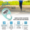 Podomètre de marche simple 3d Compteur de pas Pour Hommes Femmes Enfants - Turquoise-