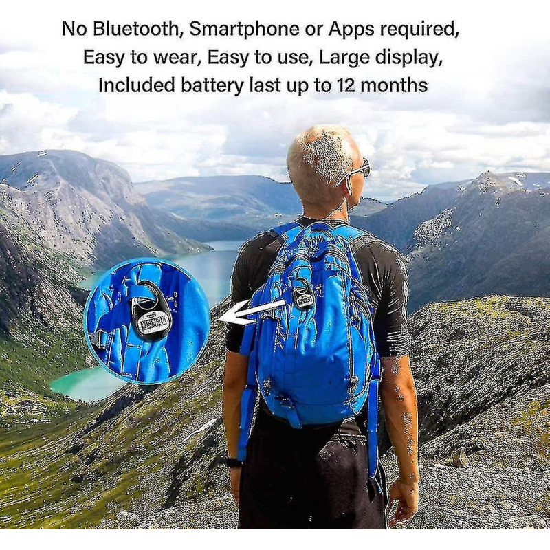 Podomètre de marche simple 3d Compteur de pas Pour Hommes Femmes Enfants - Turquoise-