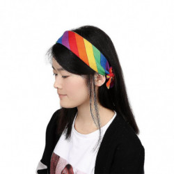 Bandeau arc-en-ciel mignon filles yoga course sports headwear long élastique bande de cheveux