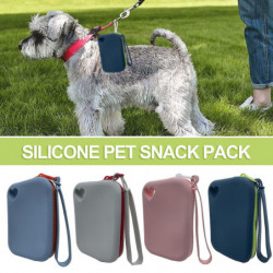 Silicone Dog Treat Pouch Portable Pet Snack Pack Training Outings Lightweight Odorless Attachable Silicone Dog Treat Pouch Portable Pet Snack Pack Training Outings Lightweight Odorless Attachable