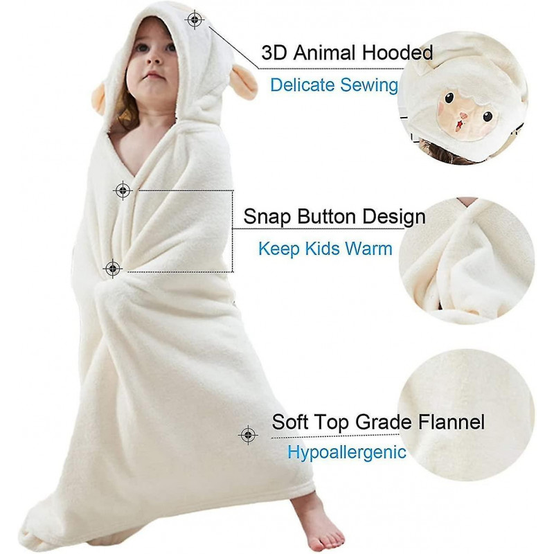 Bonnet de douche pour bébé avec couverture de casquette épaisse et serviette de douche à forte aspiration