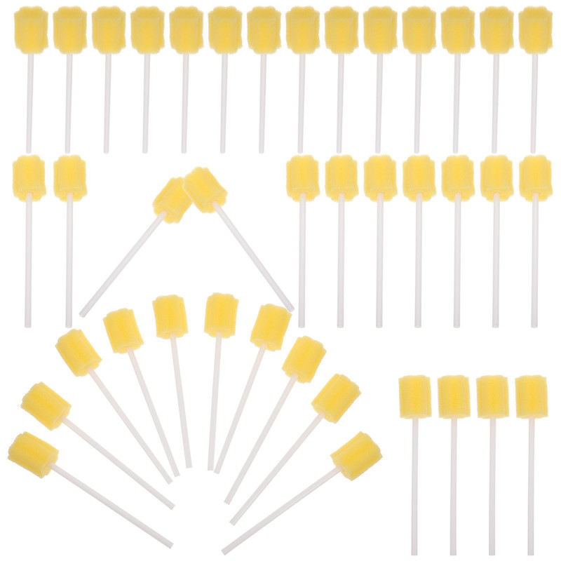 50pcs Disposable Oral Care Sponge Sticks Oral Care Products Oral Care Supplies