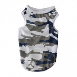 ZHOUBA Pet Vest Camouflage Round Collar Sleeveless Pullover Type Comfy Dog Clothes for Outdoor