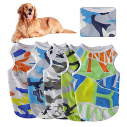 ZHOUBA Pet Vest Camouflage Round Collar Sleeveless Pullover Type Comfy Dog Clothes for Outdoor