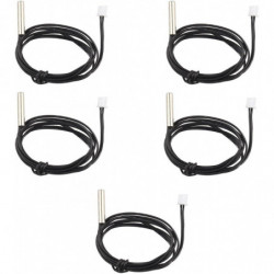 Waterproof 3950 Thermistor Temperature Sensor Probe, 1m Cable, Temperature Detector, Pack Of 5