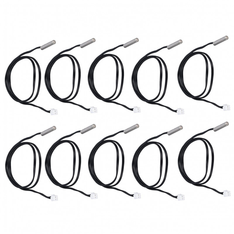 Sonde de température sonde NTC thermistance 10Pcs 5x25mm tête cylindrique 500mm 5K B3470