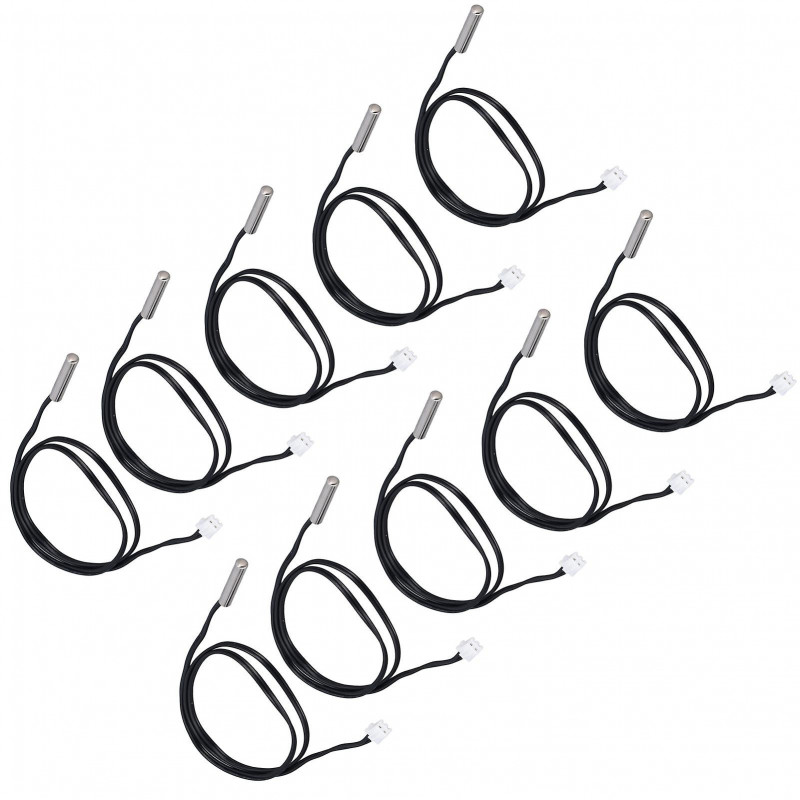 Sonde de température sonde NTC thermistance 10Pcs 5x25mm tête cylindrique 500mm 5K B3470