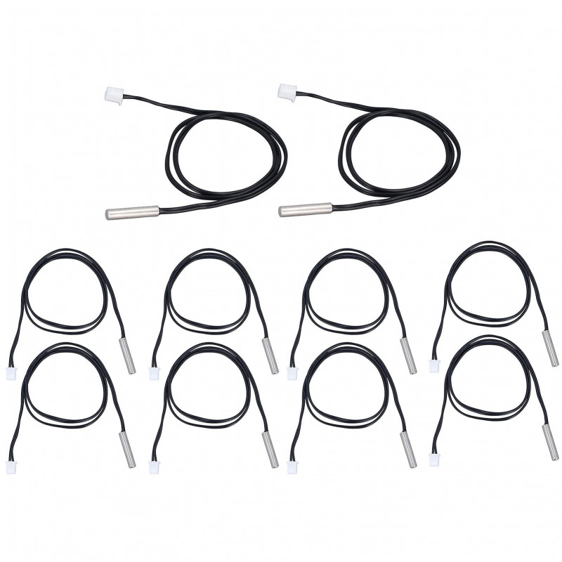 Sonde de température sonde NTC thermistance 10Pcs 5x25mm tête cylindrique 500mm 5K B3470