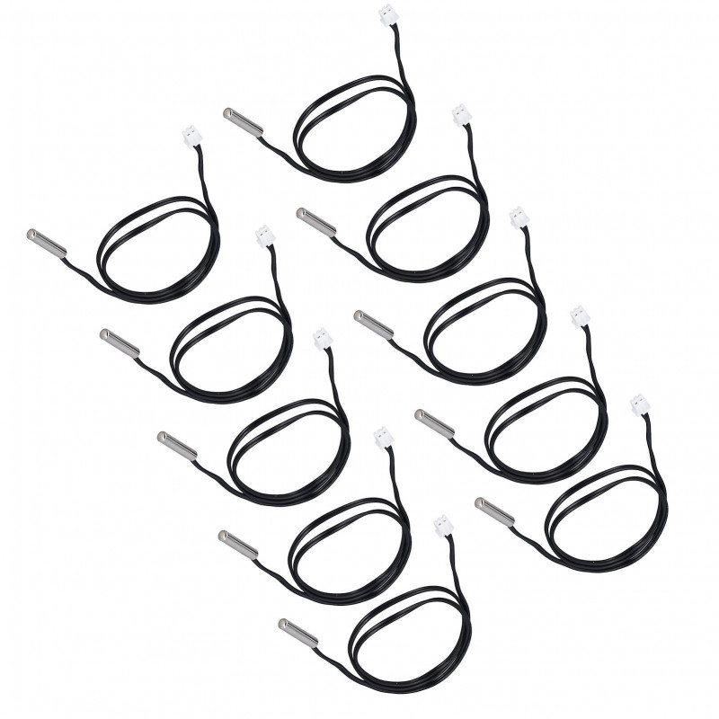 Sonde de température sonde NTC thermistance 10Pcs 5x25mm tête cylindrique 500mm 5K B3470