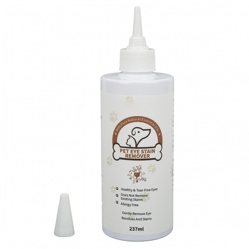 Pet Eye Tear Remover Cleansing Drops for Dogs and Cats 237ML to Remove Eye Dirt and Excrement