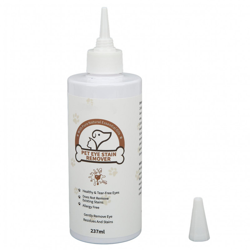 Pet Eye Tear Remover Cleansing Drops for Dogs and Cats 237ML to Remove Eye Dirt and Excrement