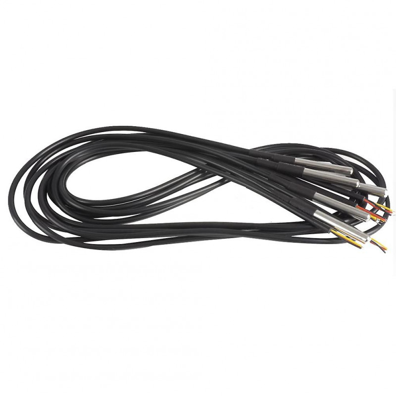 5pcs Waterproof Ds18b20 Temperature Sensor, Digital Temperature Thermal Cable Temperature (-55- +1