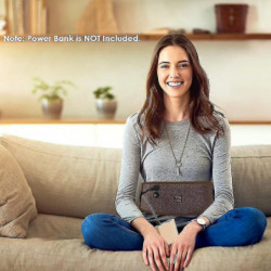 Masseur de dos chauffant de coussin chauffant de Noël pour les douleurs lombaires - Batterie rechargeable [...]