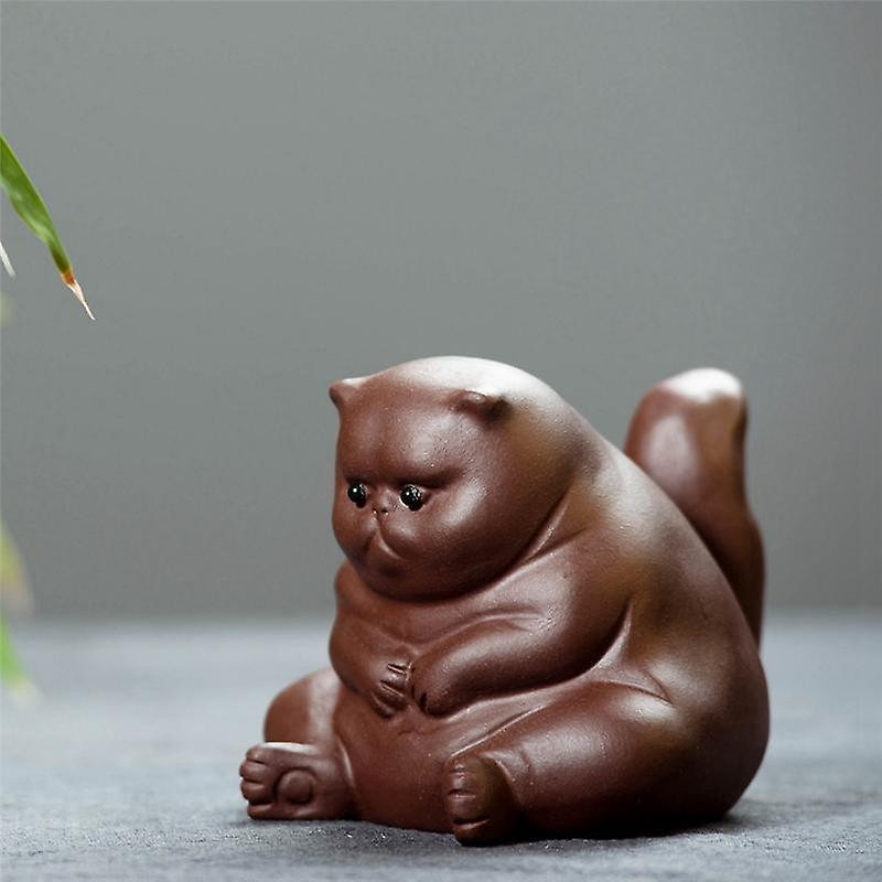 Tea Pet Angry Unhappy Pet Figurine, Cute Tea Ornament Accessories, Decoration for Tea Table Desk Te