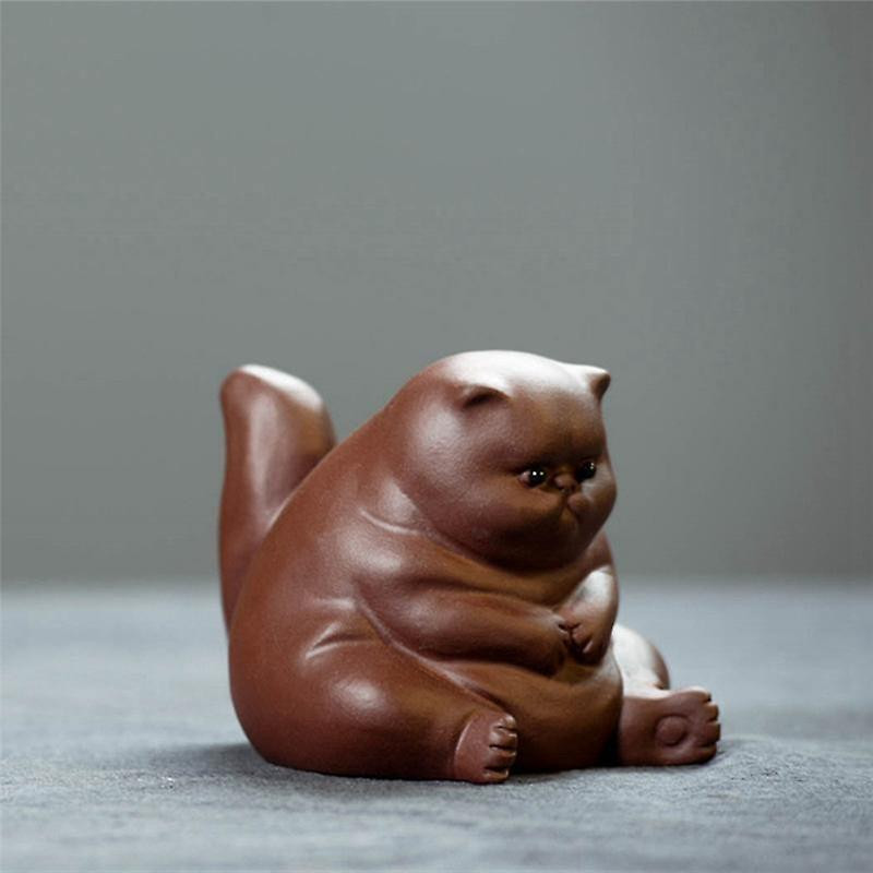 Tea Pet Angry Unhappy Pet Figurine, Cute Tea Ornament Accessories, Decoration for Tea Table Desk Te