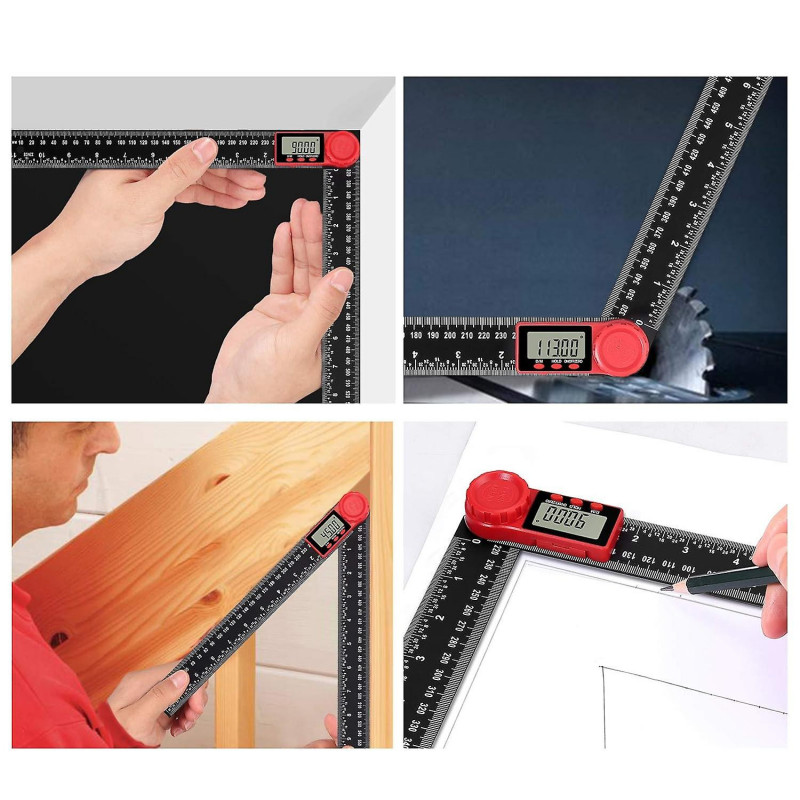 0-300mm LCD Digital Angle Protractor 2 in 1, with LCD Display, Zero Setting, 0-300mm LCD Digital Angle Protractor 2 in 1, with LCD Display, Zero Setting,