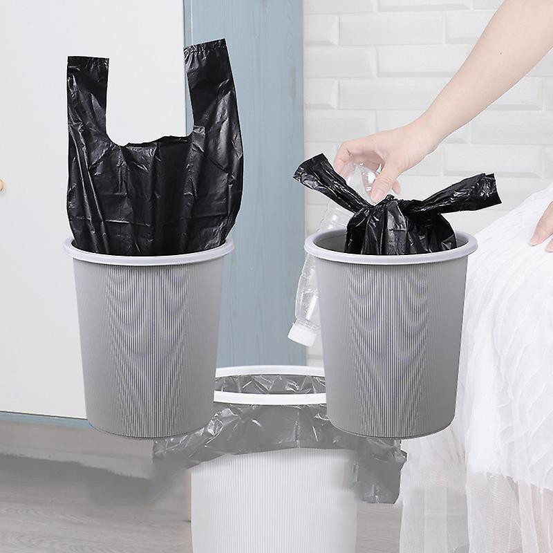 3 Roll / 150 Pieces of Thicken Black Garbage Bag Portable Portable Garbage Bag Disposable Vest Bag