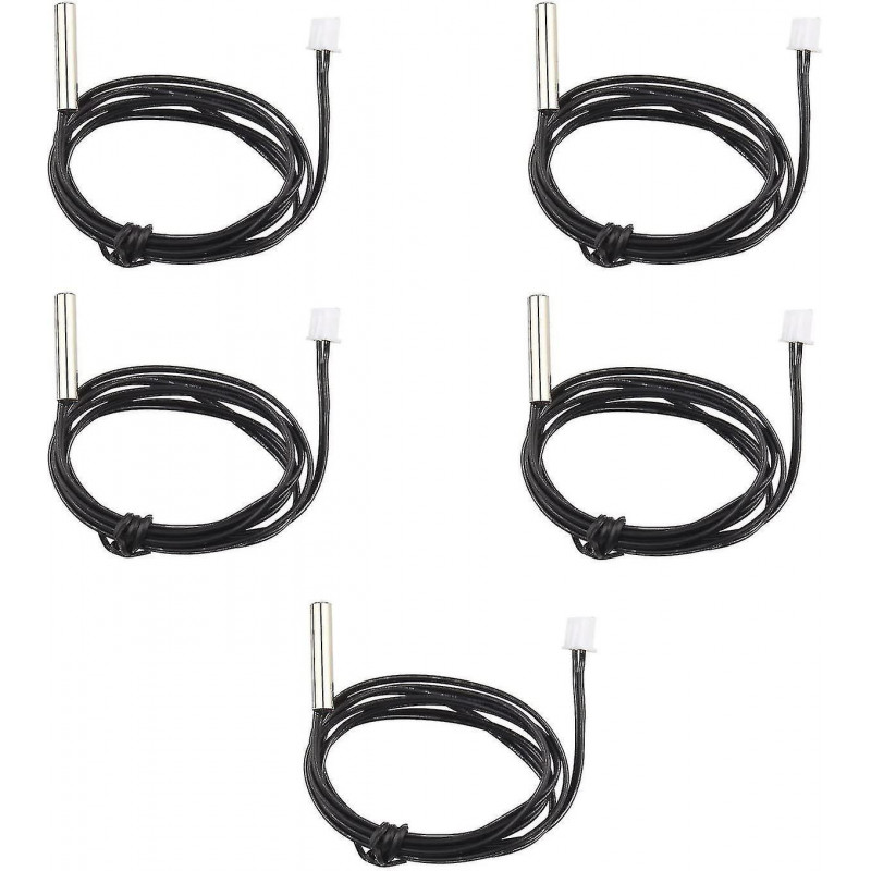 Paquet de 5 étanches Ntc 10k 1% 3950 Thermistance Capteur de température Sonde-Bon Paquet de 5 étanches Ntc 10k 1% 3950 Thermistance Capteur de température Sonde-Bon