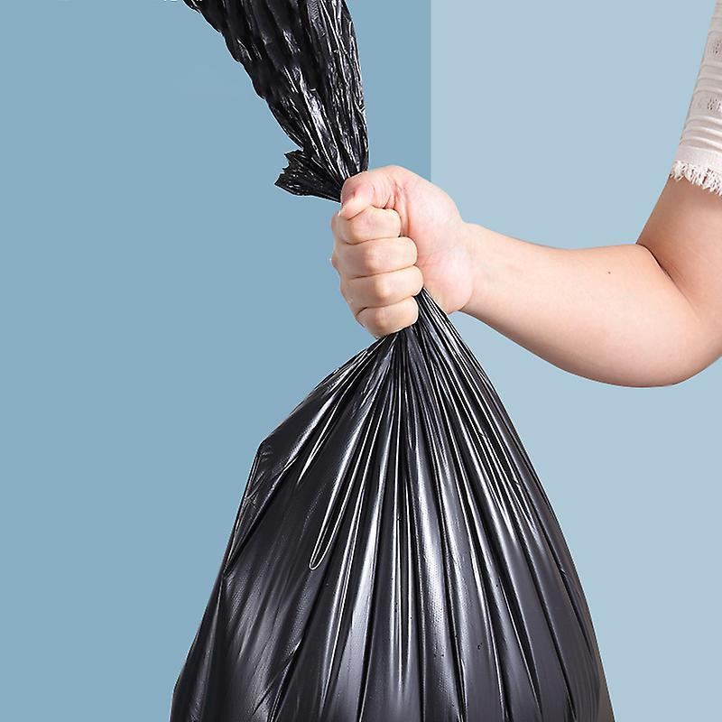 3 Roll / 150 Pieces of Thicken Black Garbage Bag Portable Portable Garbage Bag Disposable Vest Bag