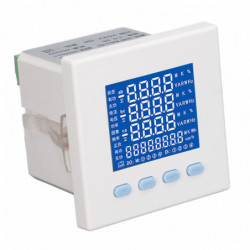Multifunctional Power Meter 3 Phase LCD Screen White Accurate Electricity Usage Monitor AC220V