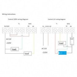 LCD Digital Temperature Humidity Controller Timer SHT20 Sensor Probe for Incubator Aquarium Thermos