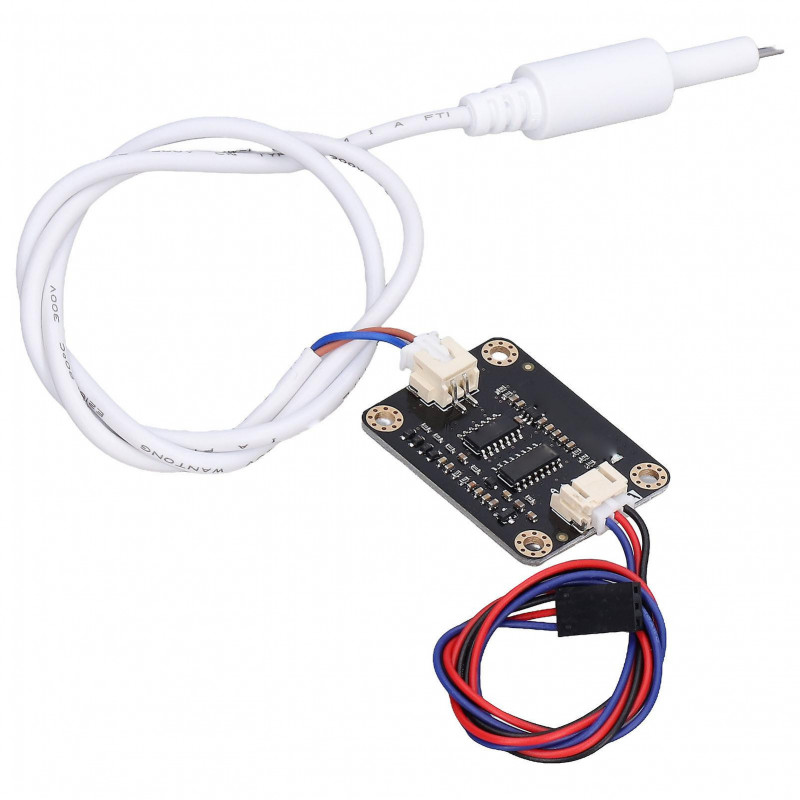 Water Conductivity Sensor PCB Water Monitoring Sensors Module with Waterproof Probe for Hydroponics