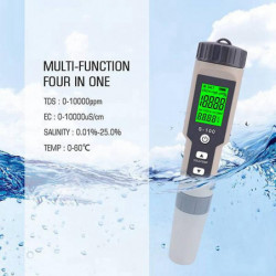 Digital Salinity Tester Salt Water-Aquarium Salinity Meter with ATC, IP67 Waterproof, 0-200 PPT Mul