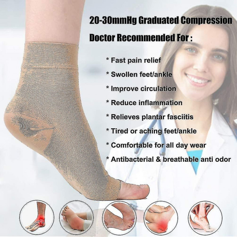 Chaussettes de fasciite plantaire pour femmes hommes, chaussettes pour le soutien de la voûte plantaire et de la [...]