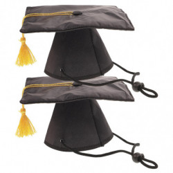 2pcs Black Graduation Caps with Tassels Pet Toys Costumes Dress Up Accessories Graduation Ceremony Hat Photo Props [...]