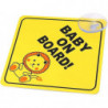Infant Car Warning, Infant Car Sticker Sign Car Warning With Suction Cup (2 Pieces)