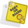 Infant Car Warning, Infant Car Sticker Sign Car Warning With Suction Cup (2 Pieces)