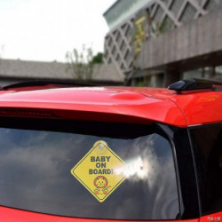 Infant Car Warning, Infant Car Sticker Sign Car Warning With Suction Cup (2 Pieces)