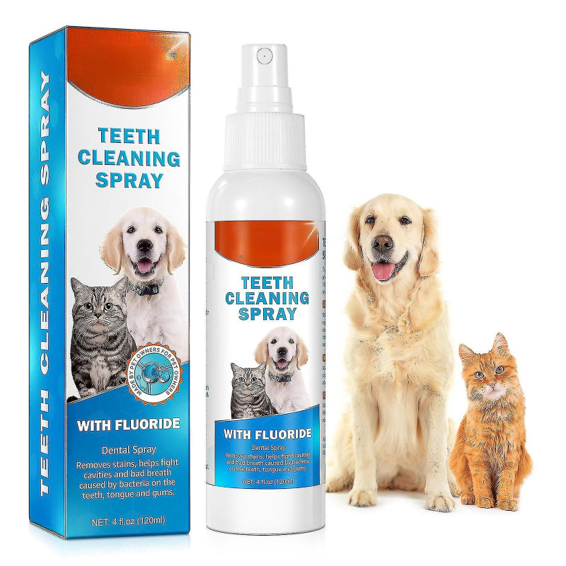 Spray nettoyant pour les dents de pet pour chiens chats, spray déodorant oral pour animaux de compagnie Pet Clean [...]