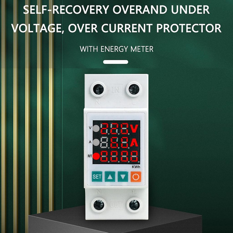 Moniteur de consommation d’électricité avec affichage du courant de tension Testeur d’énergie numérique
