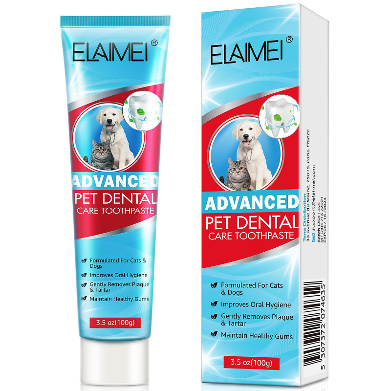 Le dentifrice pour chien Menthe élimine la mauvaise haleine en éliminant la plaque et l’accumulation de tartre [...]
