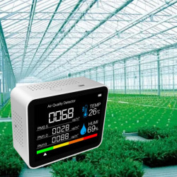 Upgraded Air Quality Monitor With 3 Different Display Pm2.5/pm1.0/pm10/co2/hcho Display Temperature Humidity Test
