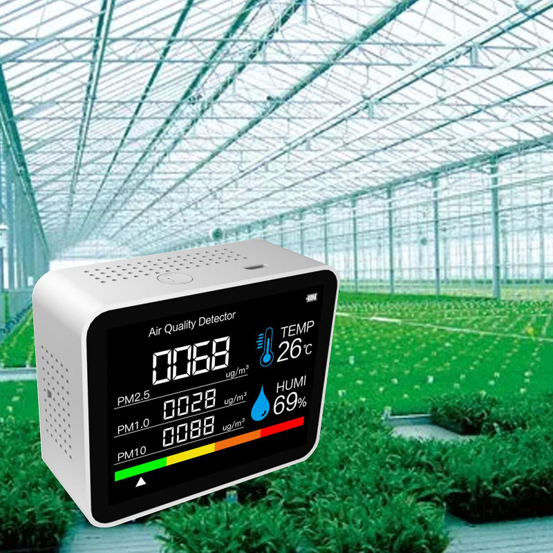 Upgraded Air Quality Monitor With 3 Different Display Pm2.5/pm1.0/pm10/co2/hcho Display Temperature Humidity Test