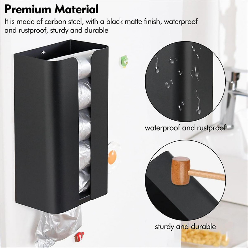 Magnetic Laundry Dryer Sheet Dispenser, Tissue Holder, Garbage Bag Dispenser For Fridge, Kitchen, L