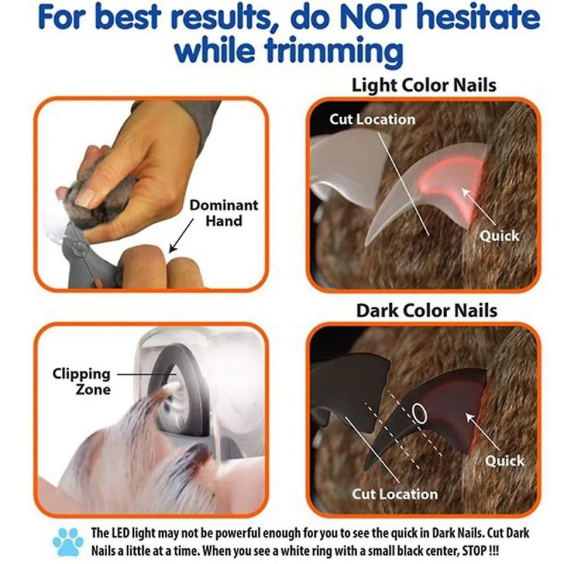 Dog Nail Scissors Clipper Cutter Electric Led Light Cat Dog Products Dog Accessories Pet Supplies T